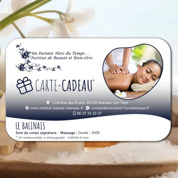 Carte-Cadeau Soins du Corps Signature : Massage Le Balinais